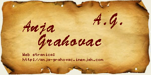 Anja Grahovac vizit kartica